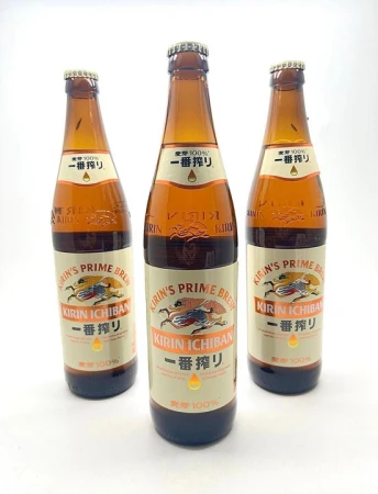 Пиво светлое пастеризованное, фильтрованное "Kirin Ichiban", стекло, 4,5% 0,6л