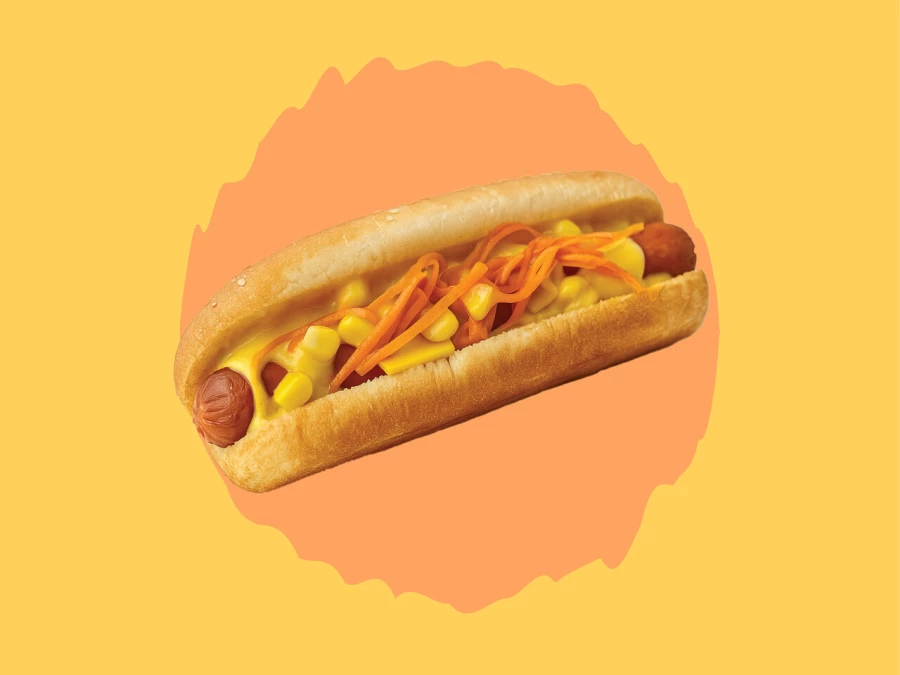 Хот-дог Сливочный с кукурузой