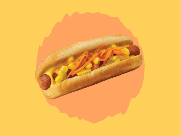 Хот-дог Сливочный с кукурузой