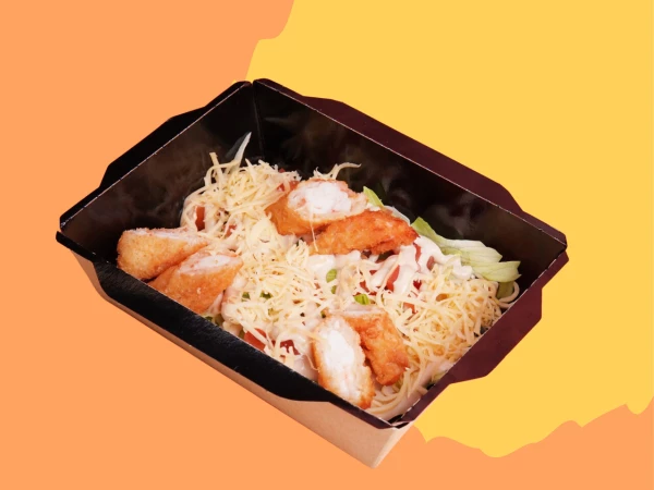 Салат Цезарь с креветками