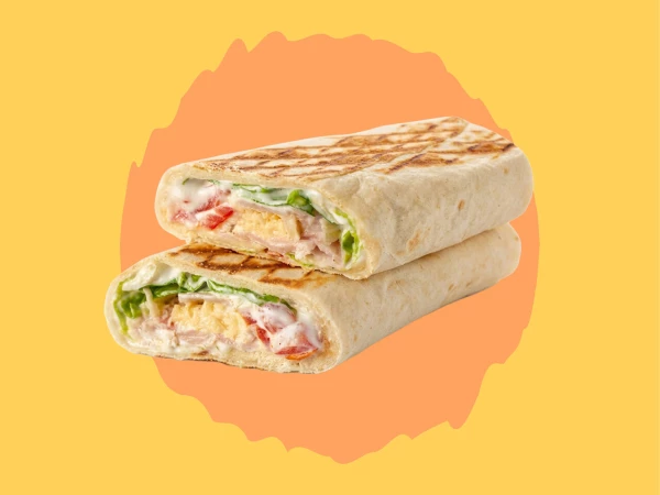 Шаверма с ветчиной, сыром и томатами стандарт