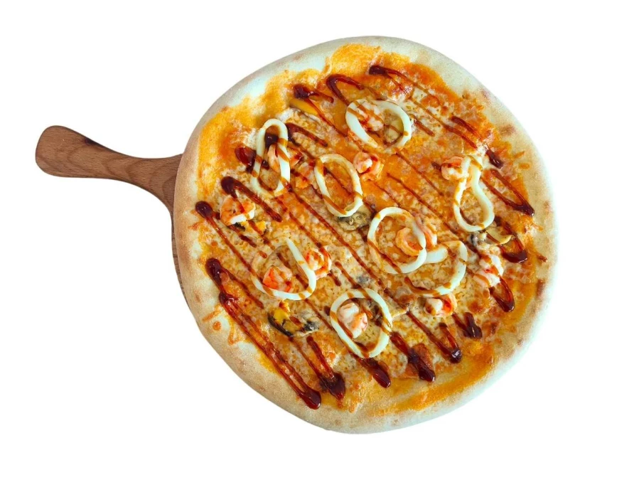 Пицца с морепродуктами 