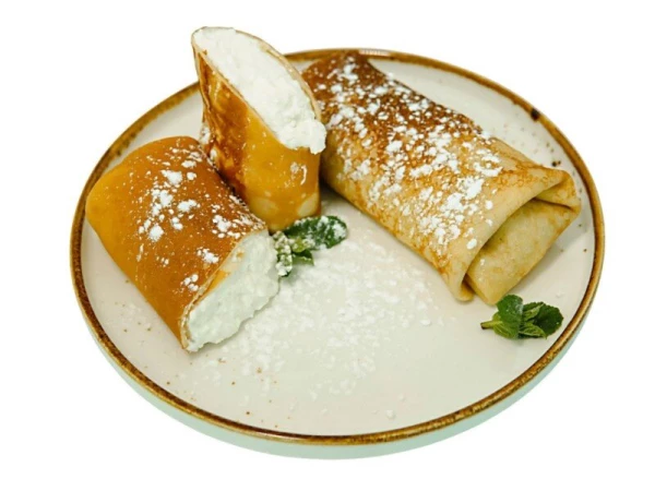 Блины с творожной начинкой