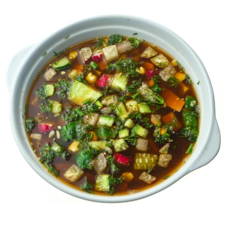 Окрошка с ветчиной