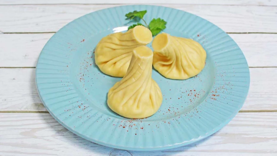 Хинкали с грибами и сыром