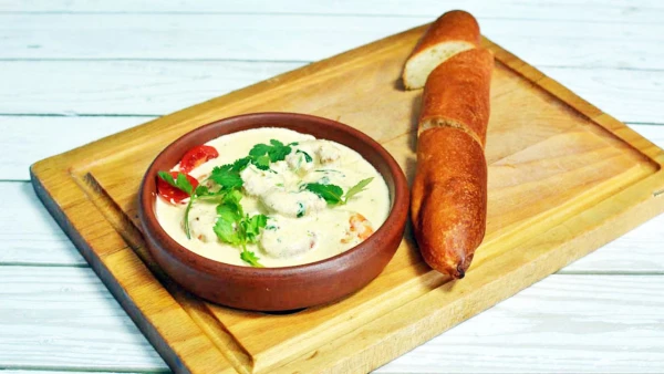 Чкмерули с креветками