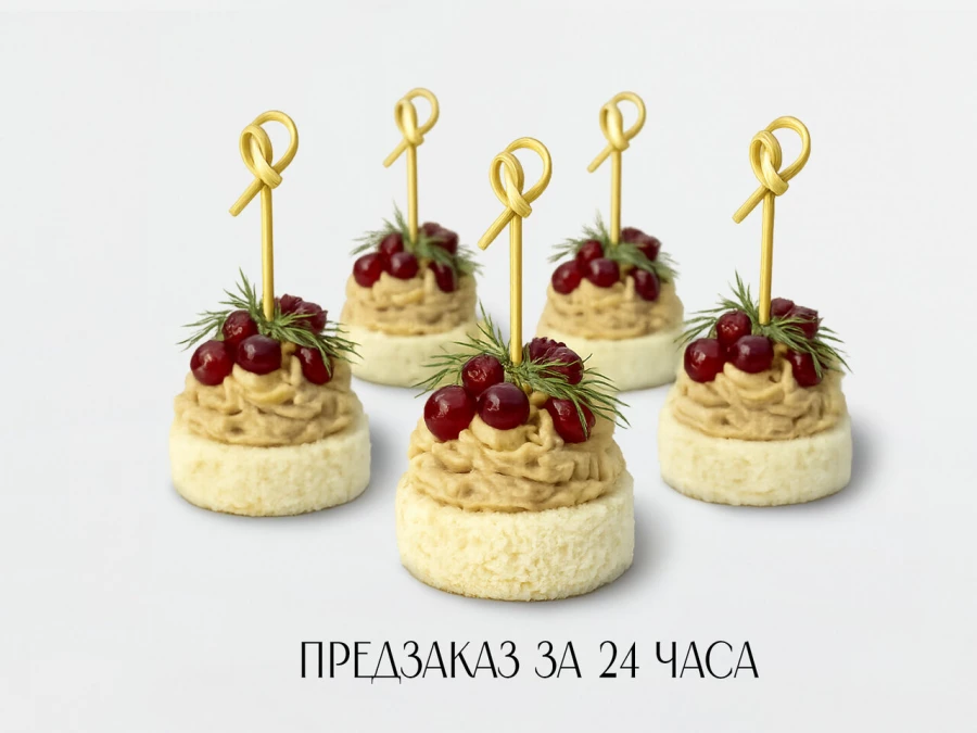 Канапе с паштетом из печени 60 гр. 