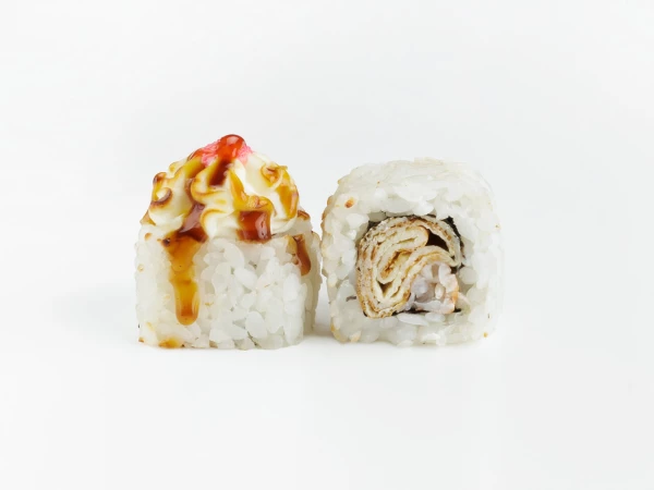 Запечённый Ролл Креветка Тамаго