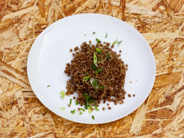 Гречка с луком