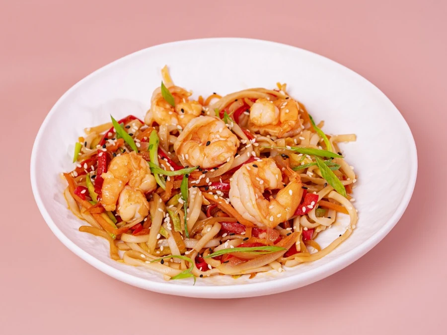 WOK с креветкой