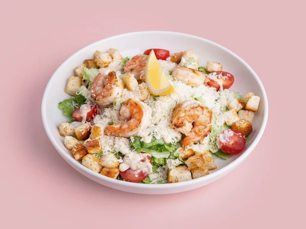 Салат «Цезарь с креветками»