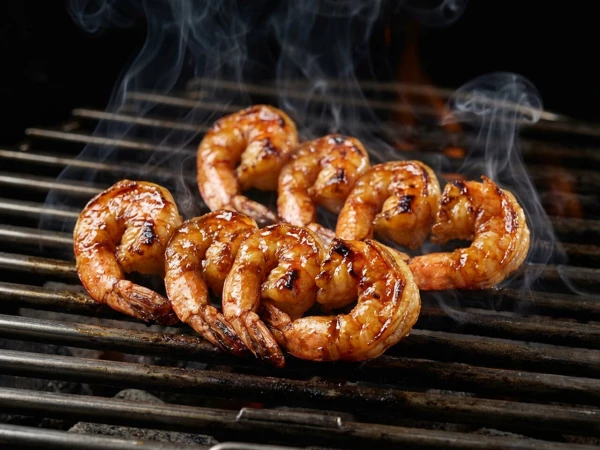 «Тигровые креветки на углях»