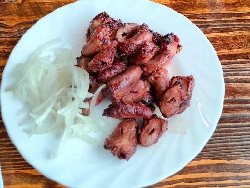 Шашлык из сердечек кур