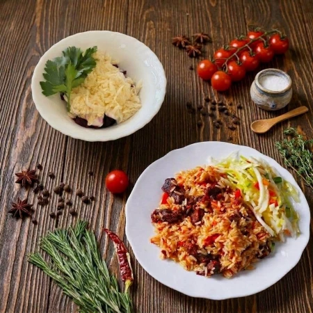 Комбо #2  САЛАТ+ГОРЯЧЕЕ