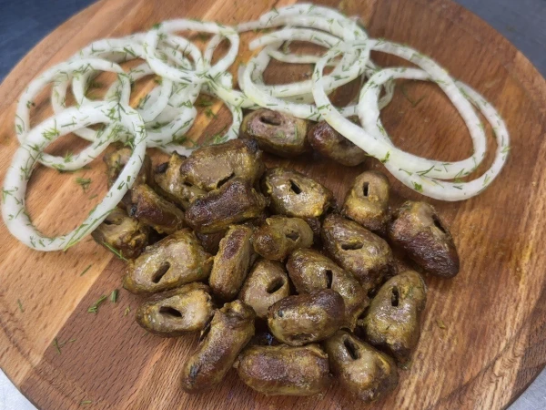 Шашлык из куриных сердечек