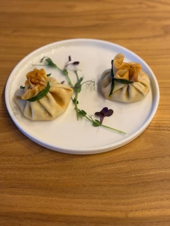 Блины с грибами и сливочным соусом