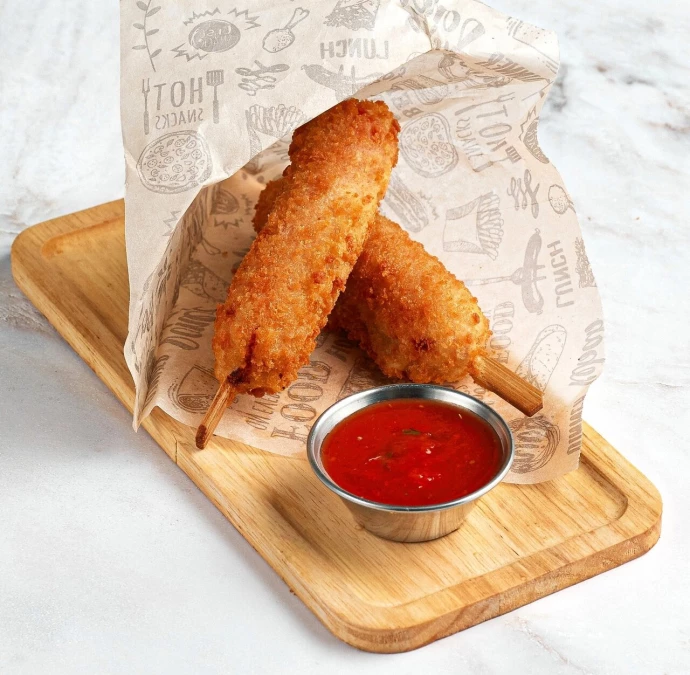 Корн-доги с соусом на выбор