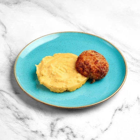 Куриная котлета с картофельным пюре ланч