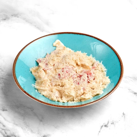 Макароны с ветчиной и сыром ланч