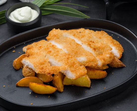 Куриный шницель с дольками