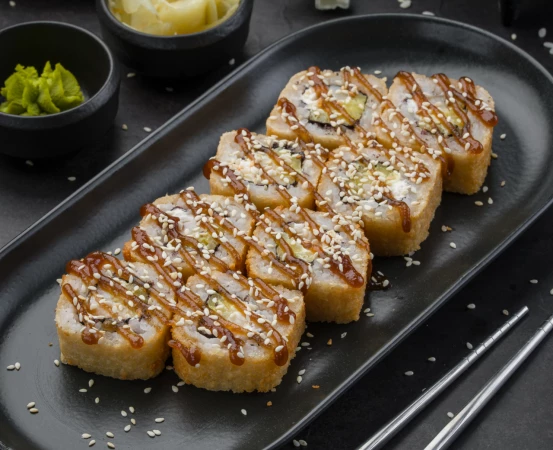 Ролл с масляной рыбой темпура