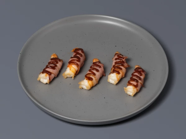 Креветки в беконе с соусом барбекю