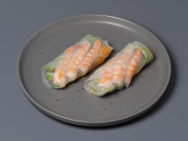 Спринг-ролл с креветкой и манго
