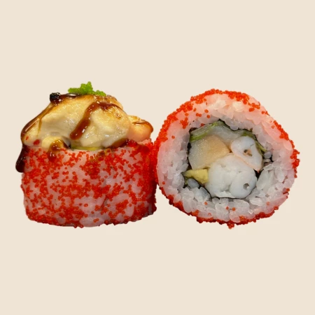 Запеченный с масляной рыбой и моцареллой