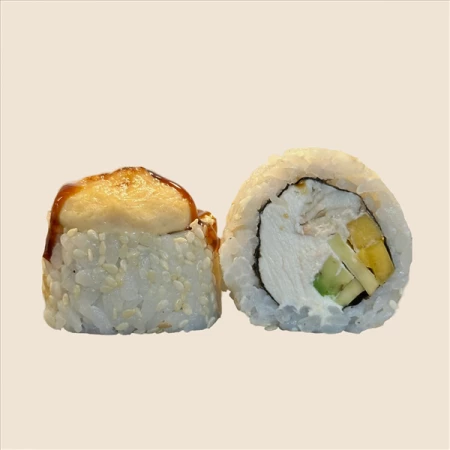 Запеченный с угрем, манго и авокадо