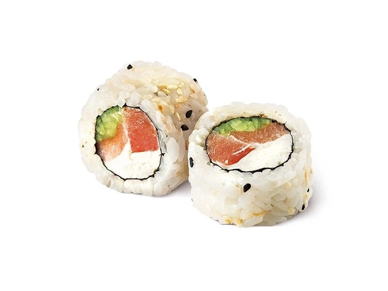 Ролл с копчёным лососем