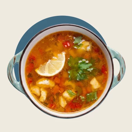 Уха с лососем 