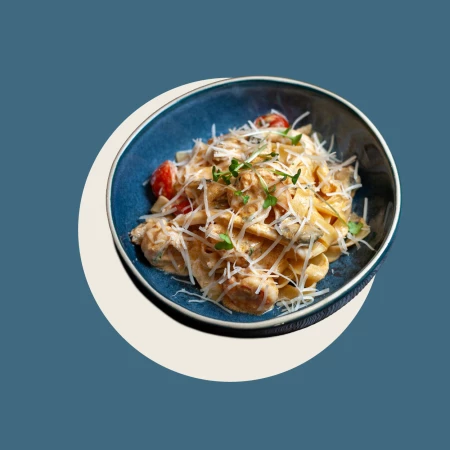 Паста с морепродуктами в стиле Том Ям