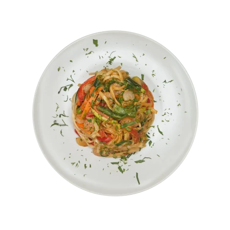 Wok с креветкой