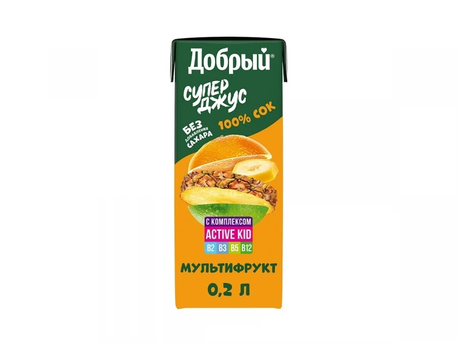 Сок Добрый мультифрукт 0,2л