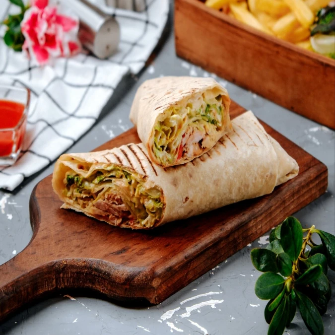 Шаурма из курочки на углях