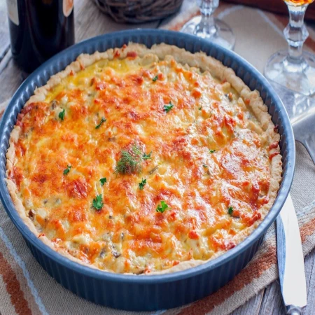 Киш с курицей и грибами 1кг