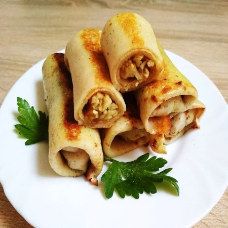 Блинчик с курицей  и сыром 1 шт/70 гр