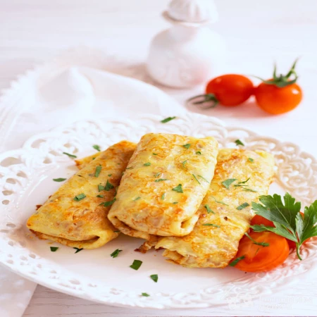 Блинчик с курицей  и сыром 1 шт/70 гр