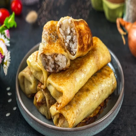 Блинчик с мясом и рисом 1 шт/70 гр