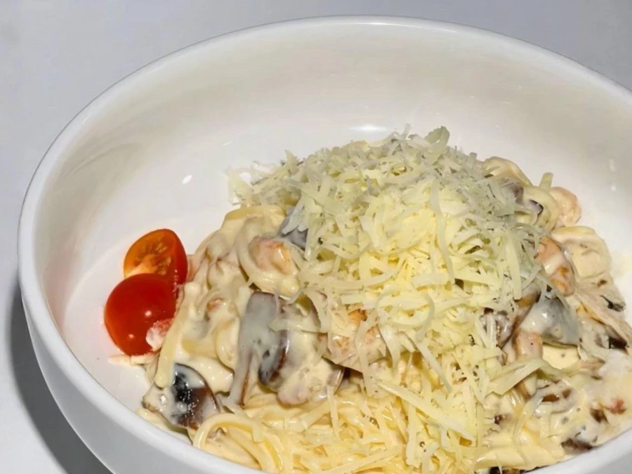 ПАСТА С КУРИЦЕЙ И ГРИБАМИ