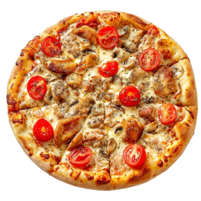 Пицца Сливочный Цыпленок 32 ПОДАРОК 