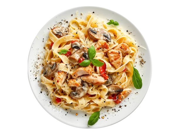 ПАСТА С КУРИЦЕЙ И ГРИБАМИ