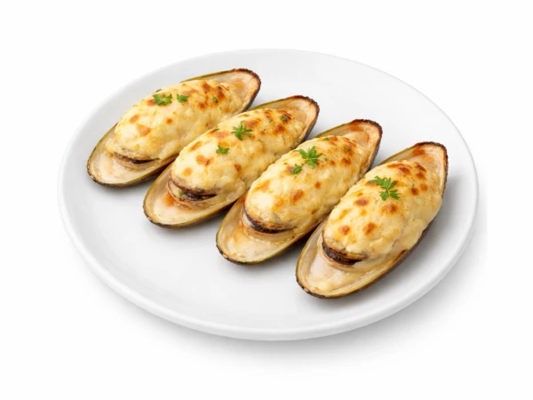 ЗАПЕЧЕННЫЕ МИДИИ В ЧЕСНОЧНОМ СОУСЕ