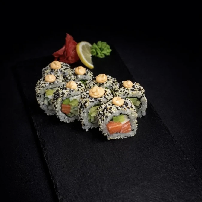 Калифорния кунжут лосось