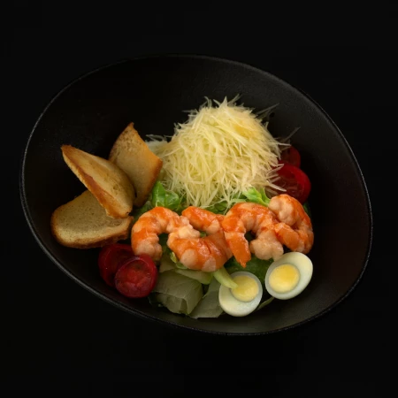 Салата "Цезарь с креветкой"