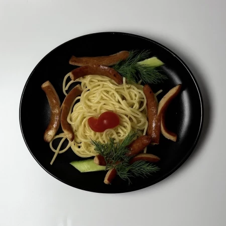 Макарошки с сосиской