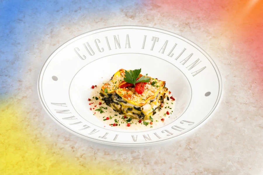 Лазанья с Цыпленком и Шампиньонами
