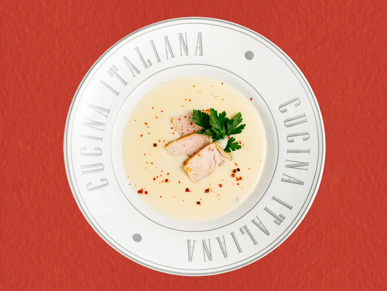 Сырный крем-суп с курицей