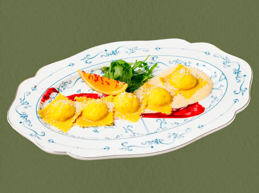 Равиоли с индейкой и апельсином