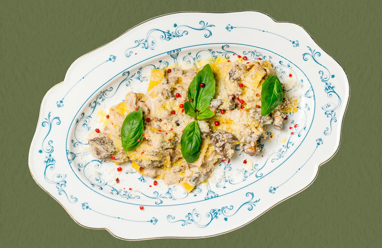 Паппарделле с телятиной и трюфельным соусом